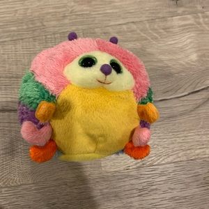 Ty Beanie Ballz Gumdrop Pink Caterpillar Plush 2011